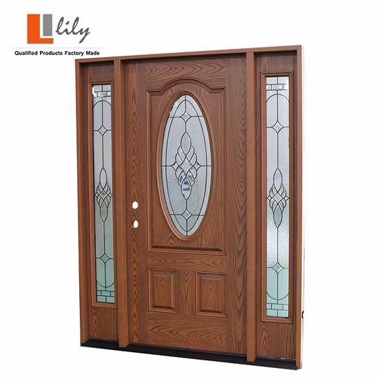 高品質グラスファイバードア、木目調外装成形ドア、耐火ボードコア付き