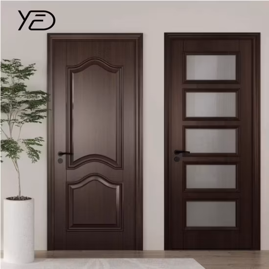 ハウス ホテル プロジェクト木製ドアのデザイン PVC フィルム成形 MDF 木製ドア